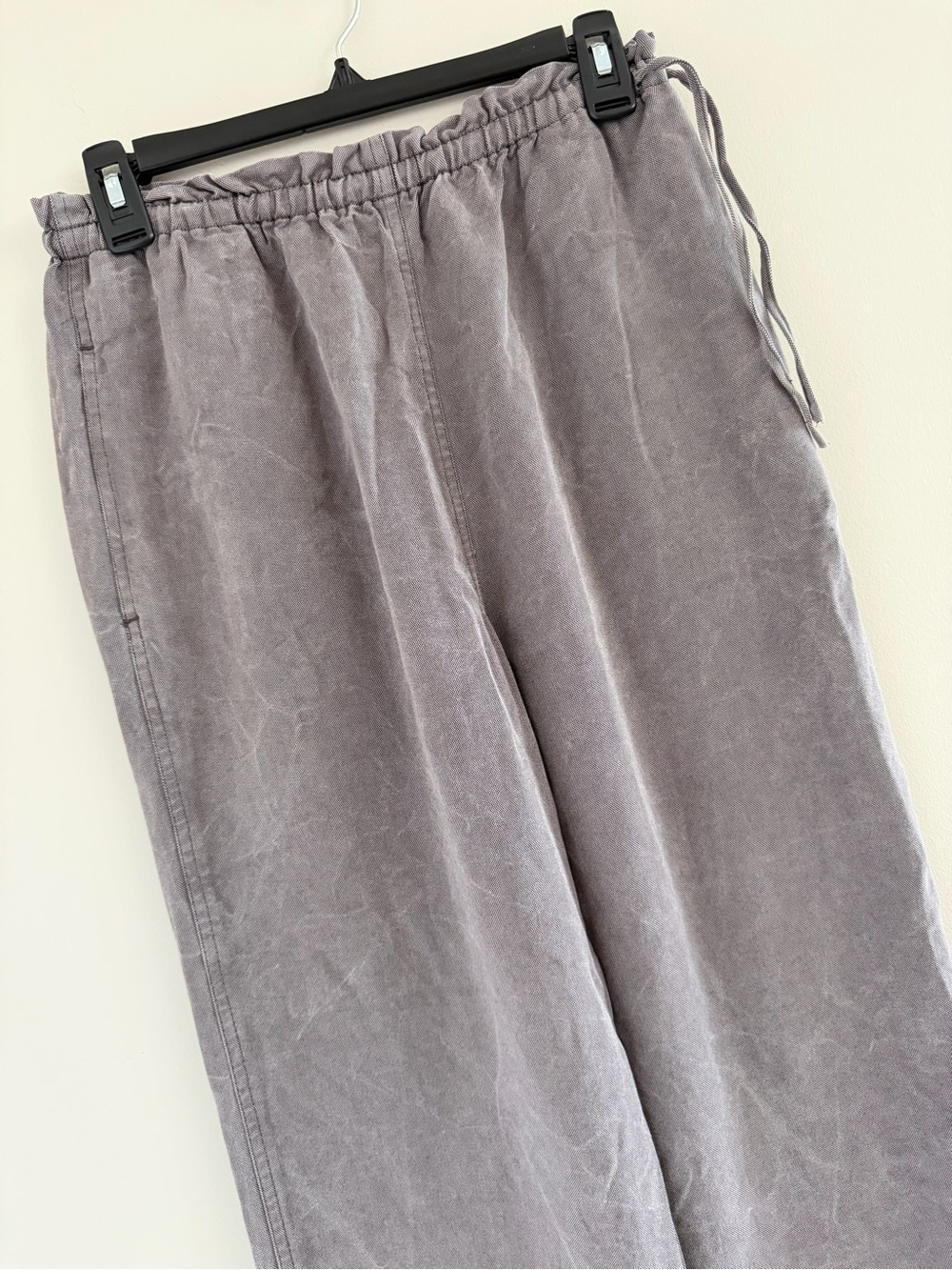 J Jill Gray Lyocell Wide Leg Pants Elastic Waist Casual Lounge Minimalist Small - Picture 4 of 8